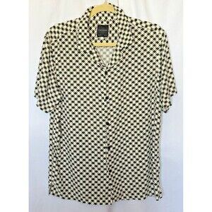 Ricky and Micky Mens Short Sleeve Button Down Shirt Size Large